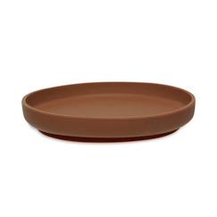 -Assiette en silicone  - Caramel - Pour bébé et enfant - Ventouse pratique - Marron - JOLLEIN