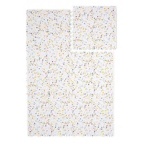 Tapis d éveil et jeux Enfant Puzzle Terrazzo Orange - 120 x 180 cm - Géant - Mousse EVA sûre et durable - Kidolo BLANC 1 - vertbaudet enfant 
