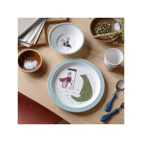 Coffret repas Dragon Tales - Blanc - Ensemble de vaisselle pour enfants - Sebra BLANC 2 - vertbaudet enfant 