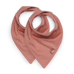 -Bavoir Bandana Basic Stripe Rose des bois - JOLLEIN - Pack de 2 - 100% coton-jersey - Mixte