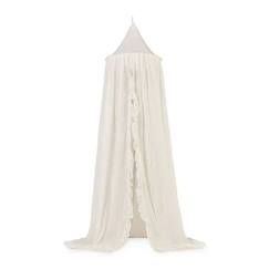 Chambre et rangement-Chambre-Ciel de lit Voile Moustiquaire 245cm Ruffle Blanc Ivoire Jollein