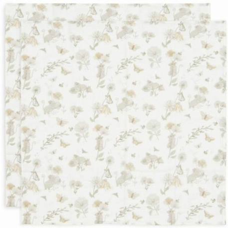 Linges de Coton - JOLLEIN - Dreamy Mouse - Blanc - 70x70 cm - Lot de 2 BLANC 4 - vertbaudet enfant 