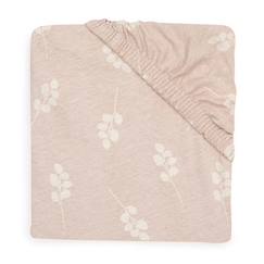 Linge de maison et décoration-Linge de lit bébé-Drap-housse-Drap-housse Jersey Twig Rose Sauvage - 60 x 120 cm - Jollein - Lit bébé