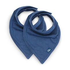Puériculture-Bavoir Bandana Basic Stripe Jeans Bleu - JOLLEIN - Bébé - 100% coton-jersey - 0 mois - Naissance - Mixte