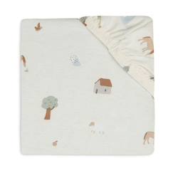 Linge de maison et décoration-Linge de lit bébé-Drap-housse Jersey Ferme - 60 x 120 cm - Lit bébé