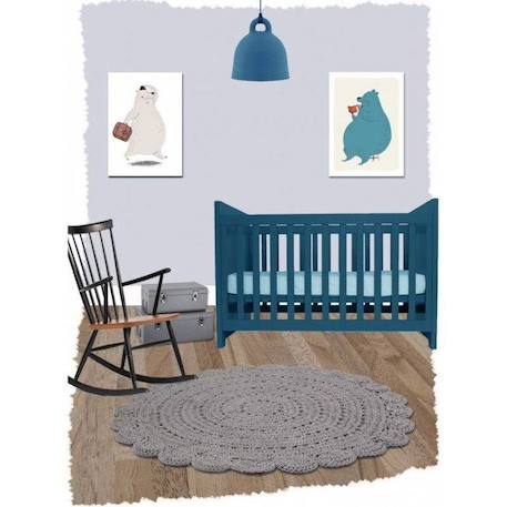 Tapis rond Alma Gris - 120 cm - NATTIOT - Coton GRIS 4 - vertbaudet enfant 