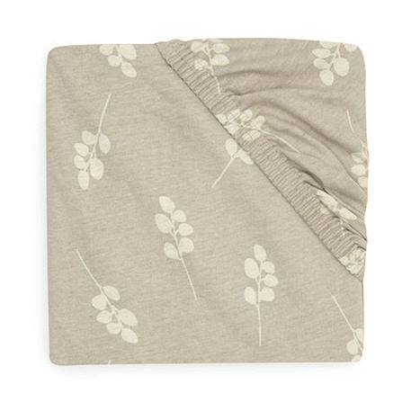 Drap-housse - JOLLEIN - Jersey Twig Vert Olive - 100% coton - 60x120cm - Lit bébé VERT 1 - vertbaudet enfant 