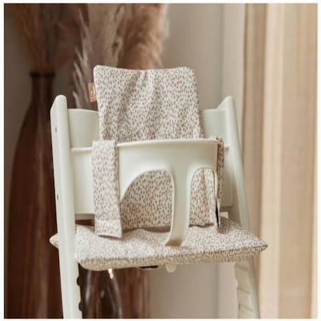 Coussin de chaise haute pour chaise évolutive Dotted Biscuit - Siège bébé - Jollein MARRON 4 - vertbaudet enfant 