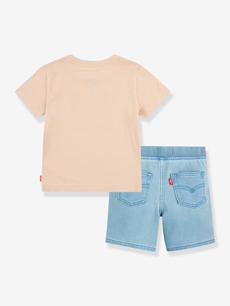 Ensemble bébé T-shirt + short LVB Solid Full Zip Hoodie Levi's® beige 1 - vertbaudet enfant 