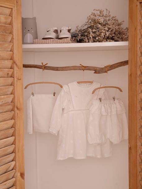 Ensemble cérémonie bébé : robe, bloomer et béguin blanc 1 - vertbaudet enfant 