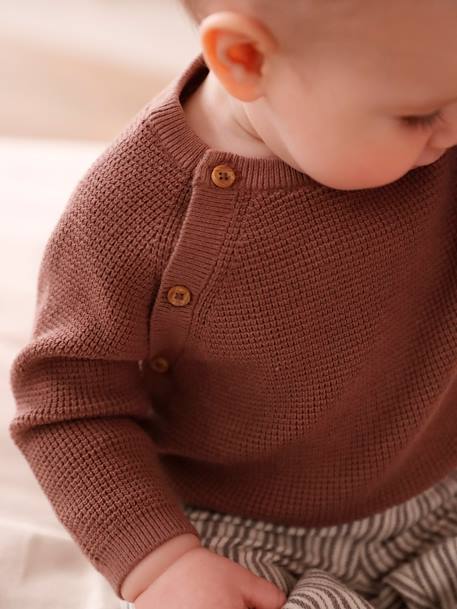 Pull en maille fantaisie naissance ouverture devant  - vertbaudet enfant