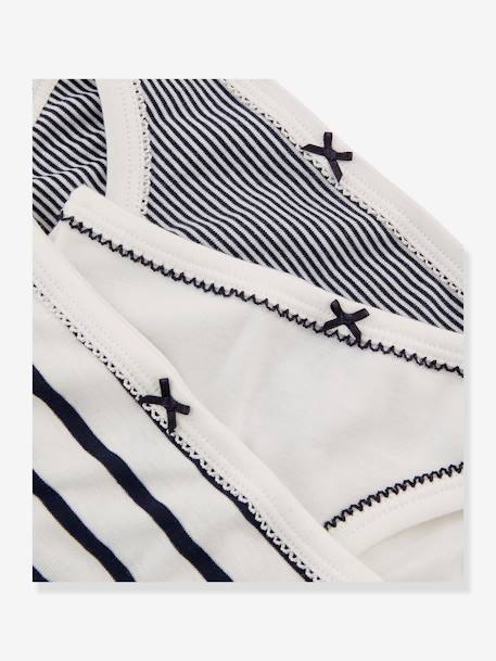 Lot de 3 culottes rayées petite fille blanc 3 - vertbaudet enfant 