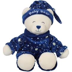 Jouet-Premier âge-Peluches-Gipsy Toys - Baby Bear Glow In The Dark - Peluche Pour Enfant - Brille Dans La Nuit - Vendue en Boîte Cadeau - 24 cm - Bleu - Beige