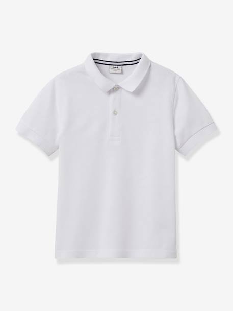 Polo garçon en coton bio blanc 1 - vertbaudet enfant 