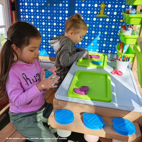 KidKraft - Maisonnette d'extérieur pour enfant Hobby Workshop en bois - atelier de bricolage avec accessoires inclus MARRON 3 - vertbaudet enfant 