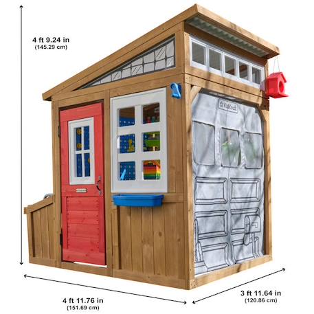 KidKraft - Maisonnette d'extérieur pour enfant Hobby Workshop en bois - atelier de bricolage avec accessoires inclus MARRON 6 - vertbaudet enfant 