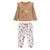 Ensemble en molleton sweat et pantalon bébé fille Love Nature ORANGE 1 - vertbaudet enfant 