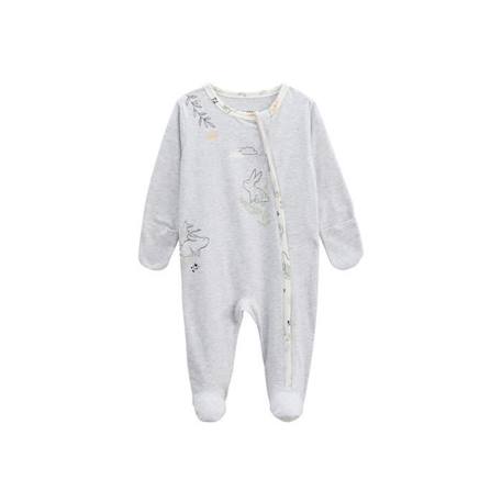 Pyjama bébé ouverture zippée Frimousse GRIS 1 - vertbaudet enfant 