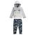 Ensemble bébé en molleton sweat à  capuche et pantalon Tropic Moon BLEU 1 - vertbaudet enfant 