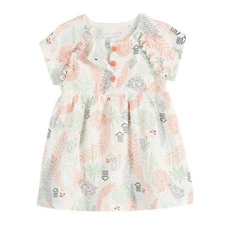 Robe bébé fille en gaze de coton Cilaos BLANC 2 - vertbaudet enfant 