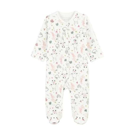 Pyjama bébé en velours Happy Bunny BLANC 1 - vertbaudet enfant 