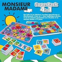 Jouet-Jeux éducatifs-Jeux pédagogiques-2 jeux éducatifs basiques et 2 puzzles - EDUCA - Educa® Superpack Monsieur Madame