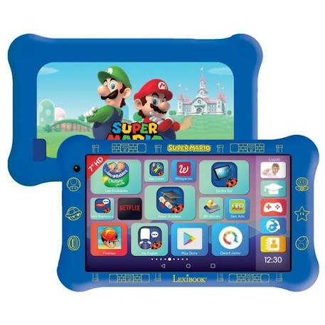 Tablette Lexibook 7' Super Mario - Housse de Protection - Contrôle Parental - Bleu BLEU 1 - vertbaudet enfant 