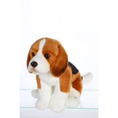 Jouet-Gipsy Toys - Chiens Réalistes Assis - Beagle - 25 cm -  Marron, Blanc & Noir