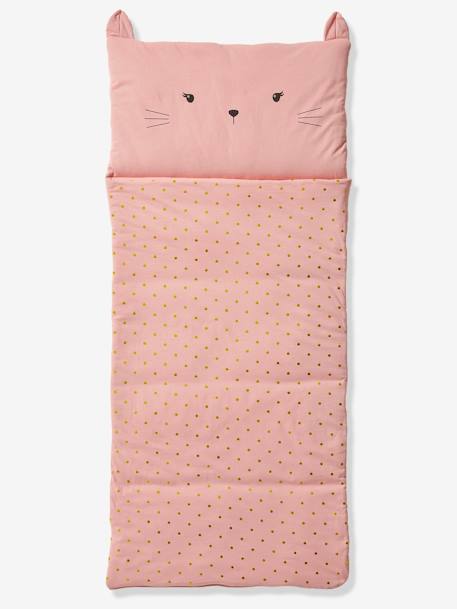 Sac de couchage Chat, avec coton recyclé rose 1 - vertbaudet enfant 