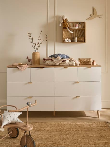 Commode double avec 8 tiroirs MERVEILLES blanc 1 - vertbaudet enfant 