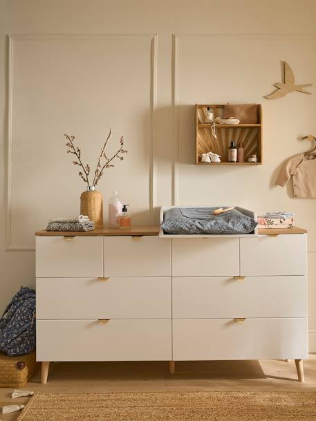 Commode double avec 8 tiroirs MERVEILLES blanc 2 - vertbaudet enfant 
