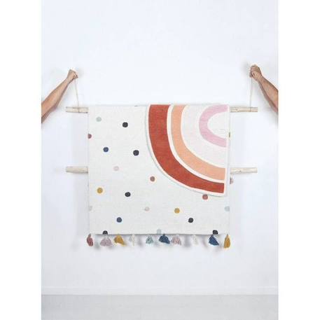 Tapis Coton Multicolore Pois par Lilipinso - MULTICOLOR - 120 x 170 cm BLANC 4 - vertbaudet enfant 