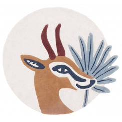-Tapis Coton Gazelle par Lilipinso - MULTICOLOR - Ø. 100 cm