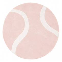 Linge de maison et décoration-Tapis Coton Tennis Ball par Lilipinso - Rose - Ø. 100 cm