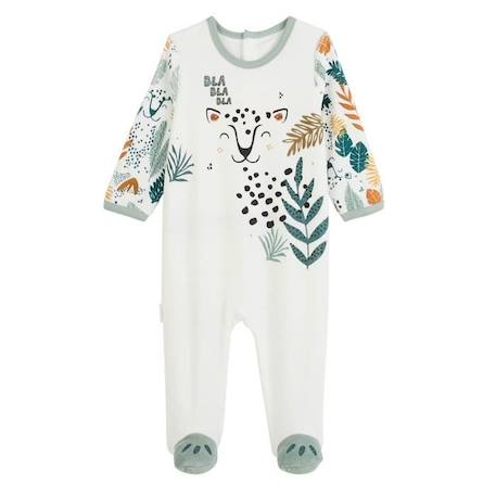 Pyjama bébé en velours Petit Bavard BLANC 1 - vertbaudet enfant 