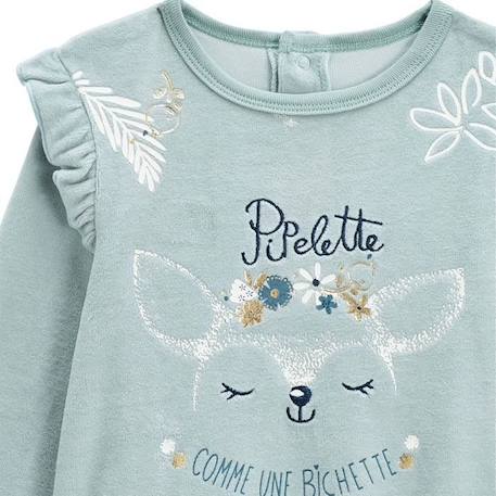 Pyjama bébé 2 pièces en velours Bichette BLEU 4 - vertbaudet enfant 