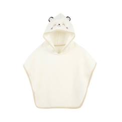 Linge de maison et décoration-Poncho de bain bébé Mini Panda - PETIT BEGUIN - 3-5 ans - 100% coton - Blanc