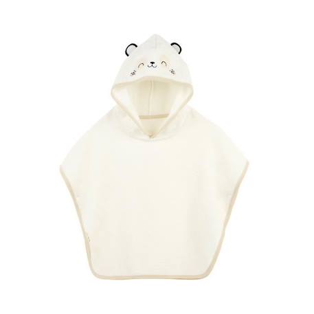 Poncho de bain bébé Mini Panda - PETIT BEGUIN - 3-5 ans - 100% coton - Blanc BLANC 1 - vertbaudet enfant 