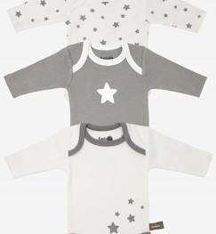 Body manches longues en Coton Bio à motifs étoiles (lot de 3)  - vertbaudet enfant