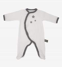 Bébé-Pyjama, surpyjama-Pyjama bébé Coton Bio blanc motifs étoiles