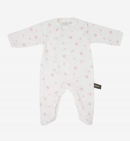 Pyjama bébé en Coton Bio imprimé étoiles BEIGE+BLEU+GRIS+ROSE 10 - vertbaudet enfant 