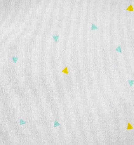 Pyjama bébé été Jersey Coton Bio motifs triangles (6 mois) BLANC 4 - vertbaudet enfant 