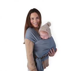 Puériculture-Porte bébé, écharpe de portage-Echarpe de portage-Echarpe de portage porte-bébé Mushie bleu