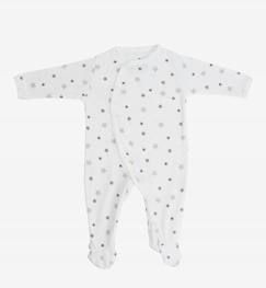 Pyjama bébé été Jersey Coton Bio motifs étoiles grises  - vertbaudet enfant