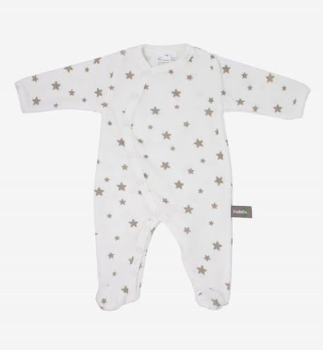 Pyjama bébé en Coton Bio imprimé étoiles BEIGE+BLEU+GRIS+ROSE 1 - vertbaudet enfant 