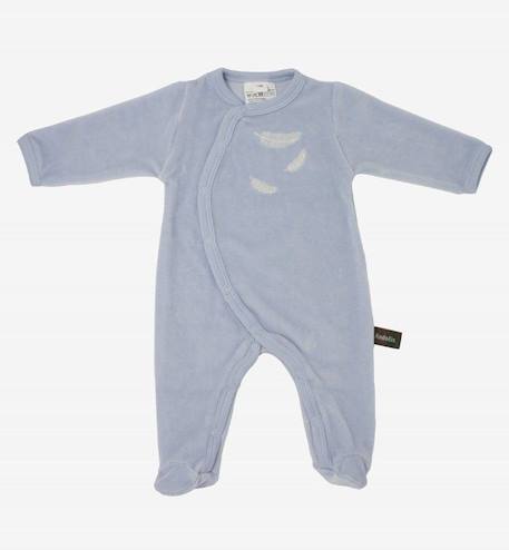 Pyjama bébé en Coton Bio à motifs plumes blanches BEIGE+BLEU+GRIS+ROSE 6 - vertbaudet enfant 