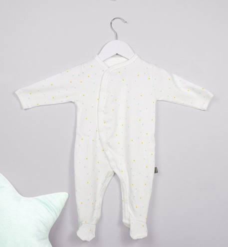 Pyjama bébé été Jersey Coton Bio motifs triangles (9 mois) BLANC 2 - vertbaudet enfant 