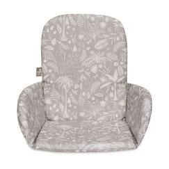 Puériculture-Chaise haute, réhausseur-Coussin réducteur chaise haute Botanical Nougat Gris - Jollein - Siège bébé - Confortable et sécurisé