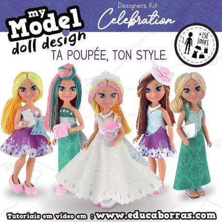 Jeu de mode - EDUCA - My Model - Doll Design - Celebrations BLANC 4 - vertbaudet enfant 