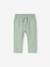 Pantalon léger en lin et coton bébé gris perle+vert sauge 4 - vertbaudet enfant 